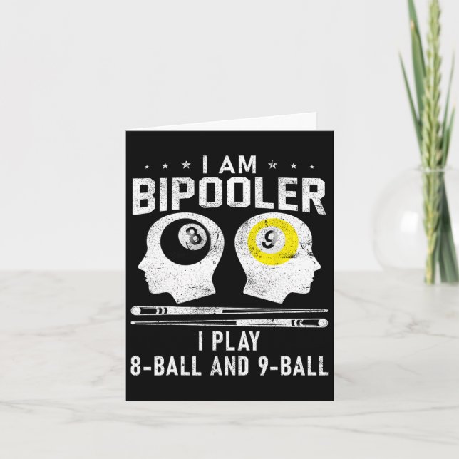 Pipooler Pool Player Pool Cool Billiards 8 And 9 L Card (Front)