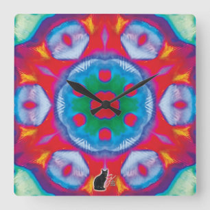 Pippin Kaleidoscope Square Wall Clock