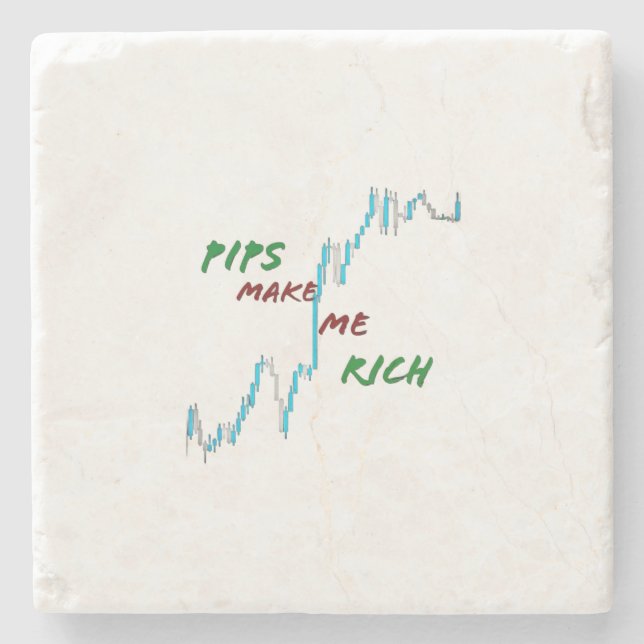 PIPS MAKE ME RICH  STONE COASTER (Front)