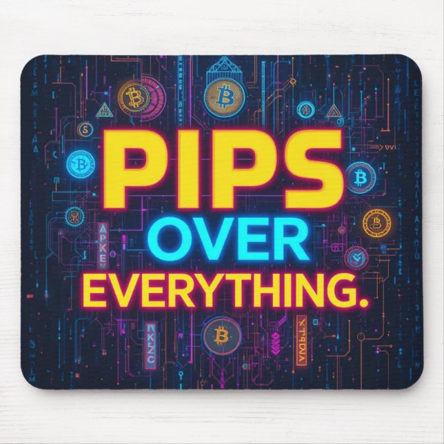 Pips Over Everything – The Forex Trader's Anthem" Mouse Pad (Front)
