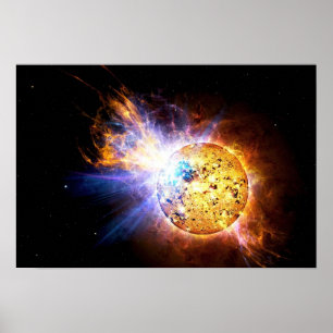 Pipsqueak Star Unleashes giant Flare NASA Poster