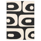 Piquet Midcentury Abstract Minimal Black and Cream