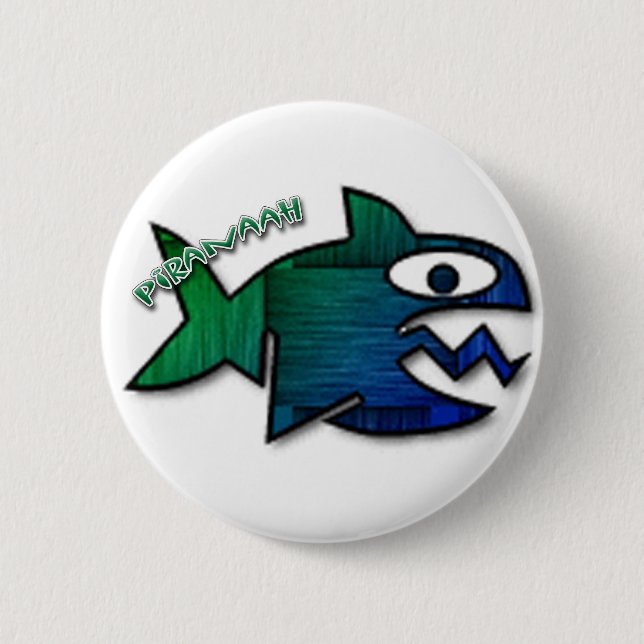 Piranaah 6 Cm Round Badge (Front)