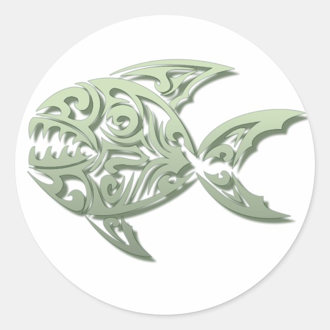 Piranha Classic Round Sticker (Front)