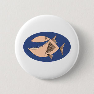 Piranha Fish 6 Cm Round Badge