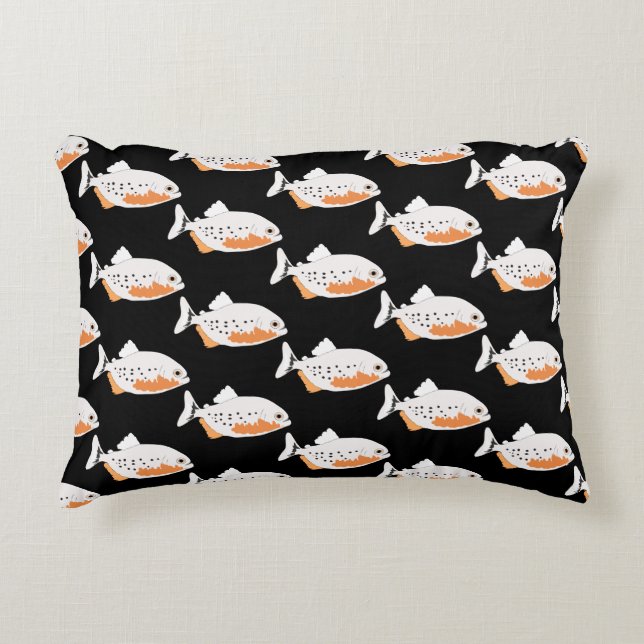 Piranha Fish Aquarium Decorative Cushion (Front)