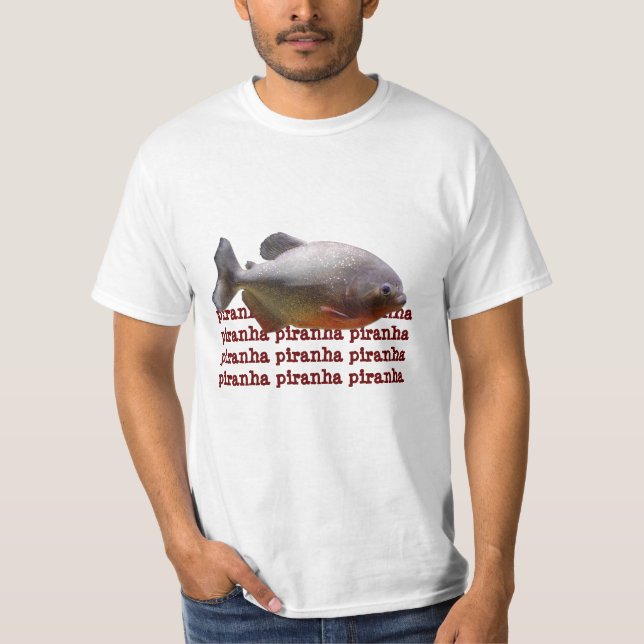 Piranha South American Fish Low Cost Value Tee (Front)