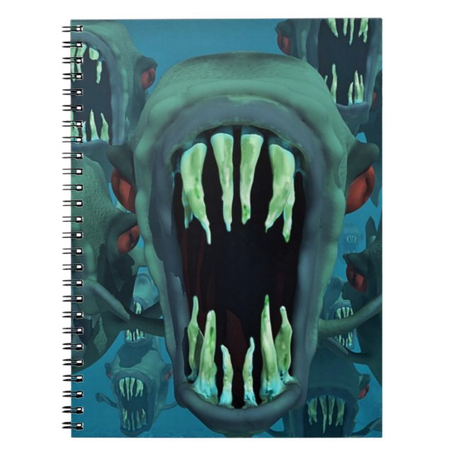 Piranhas Fish Custom Personalise Anniversaries Spiral Notebook (Front)