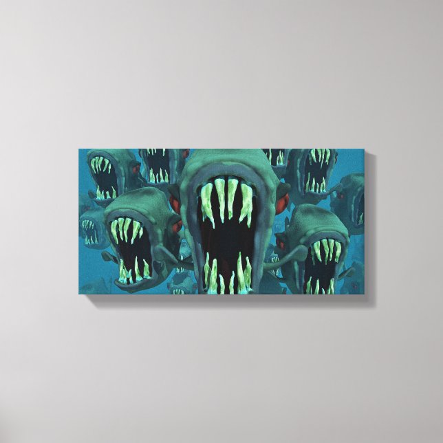 Piranhas-| Zazzle_Growshop. Canvas Print (Front)