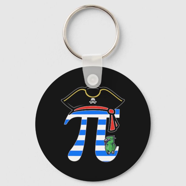 Pirat Costume Hat Pi Rate  Key Ring (Front)