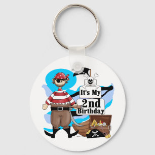 Pirate 2nd Birthday T-shirts and Gifts Key Ring