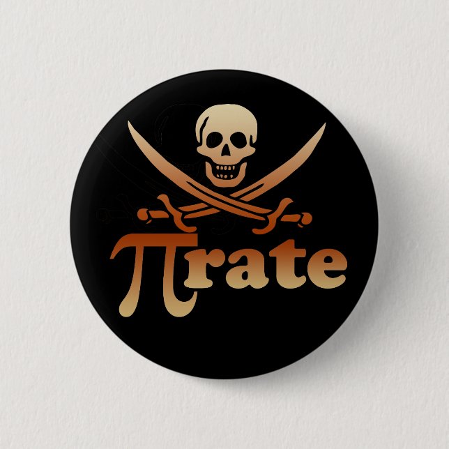 Pirate 6 Cm Round Badge (Front)