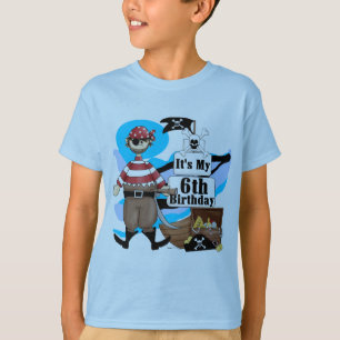 Pirate 6th Birthday t-shirts and Gifts