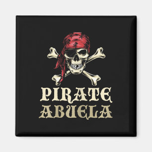 Pirate Abuela Skull Matching Grandma Halloween Cos Magnet