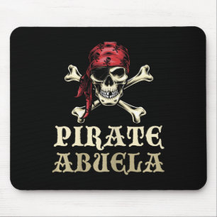 Pirate Abuela Skull Matching Grandma Halloween Cos Mouse Pad