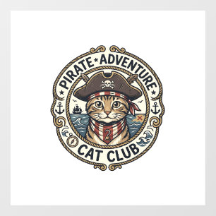 Pirate Adventure Cat POD Vector Art - Pirate Adven