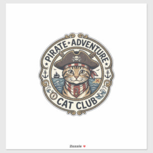 Pirate Adventure Cat POD Vector Art - Pirate Adven