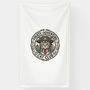 Pirate Adventure Cat POD Vector Art - Pirate Adven Banner