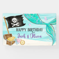 Pirate and Mermaid Tail joint Birthday