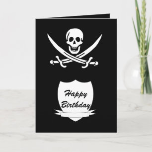Pirate and monogram card