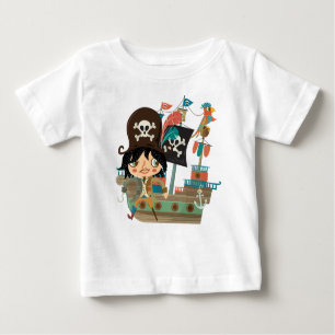 Pirate and Pirate Ship Baby T-Shirt