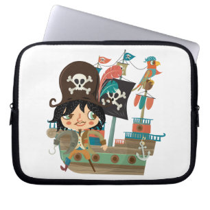 Pirate and Pirate Ship Laptop Sleeve