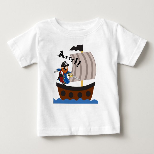 Pirate and pirate ship shirt (Front)