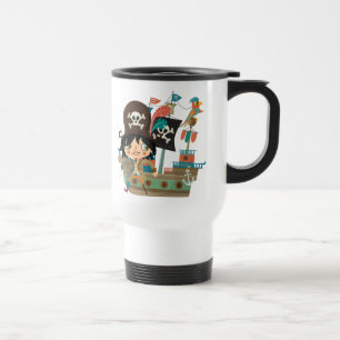 Pirate and Pirate Ship Travel Mug