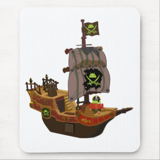 Pirate Andy on a Ship Mouse Pad