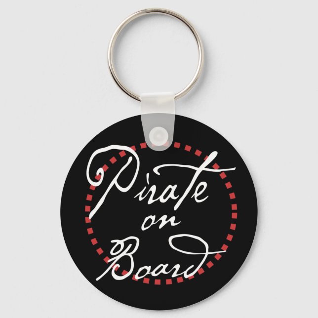 Pirate at the Wheel Key Ring (Front)