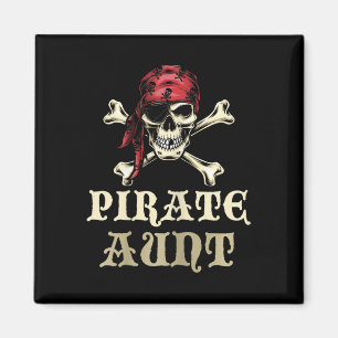 Pirate Aunt Skull Matching Grandma Halloween Costu Magnet