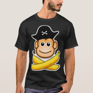 Pirate Baby Monkey Design for Pirate Kids and Ape  T-Shirt
