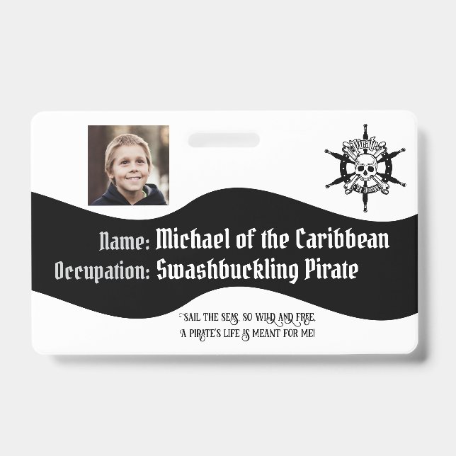 Pirate Badge ID Badge (Front)