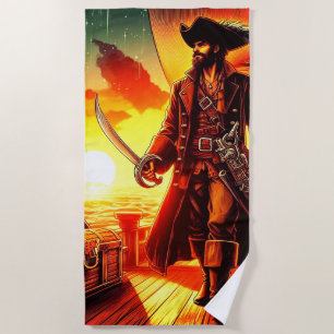 Pirate Beach Towel