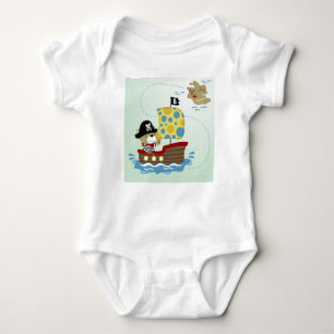 Pirate Bear Hunting For Treasure Baby Bodysuit
