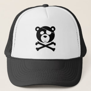 pirate bear trucker hat