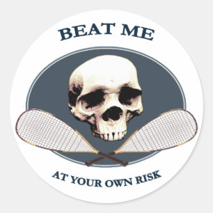 Pirate Beat Me Racquetball Classic Round Sticker