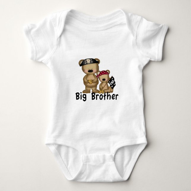 Pirate Big Brother Baby Bodysuit (Front)