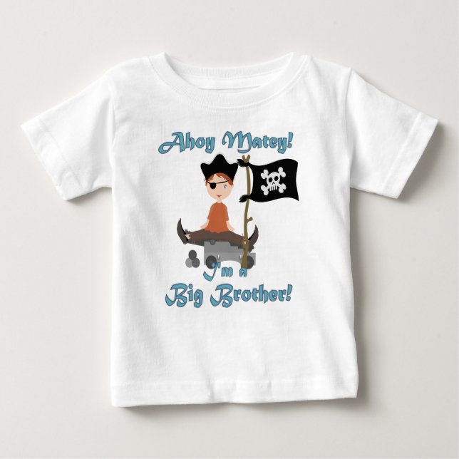 Pirate Big Brother Baby T-Shirt (Front)