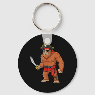 Pirate Bigfoot Toddler Boy Funny Kids Halloween Key Ring