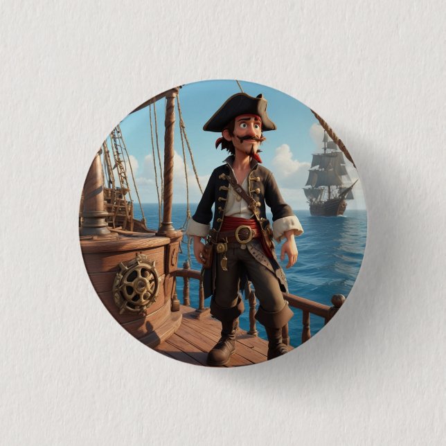 Pirate Birthday 3 Cm Round Badge (Front)