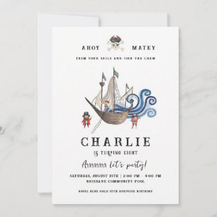 Pirate Birthday Adventure High Seas Invitation