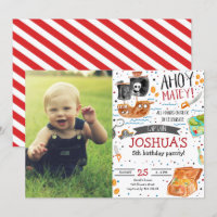 Pirate Birthday Ahoy Pirate Boy Party with Photo