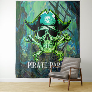 Pirate Birthday Bash Backdrop Tapestry