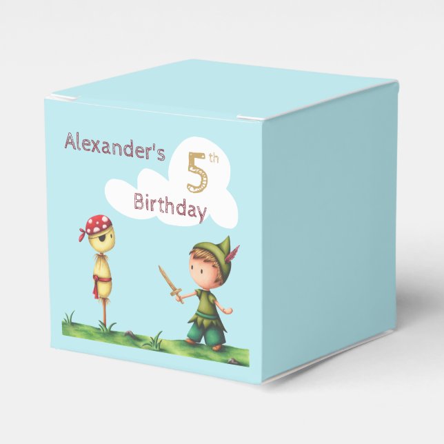 Pirate birthday boy favour box (Front Side)