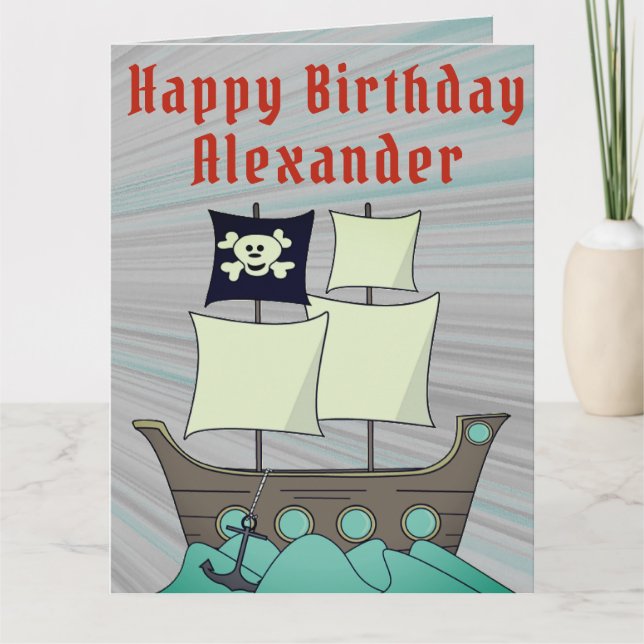 Pirate Birthday Card (Front)