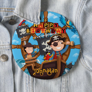 Pirate Birthday Party 6 Cm Round Badge