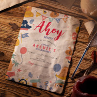 Pirate birthday party Ahoy matey Boy 