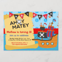 Pirate Birthday Party, Ahoy Matey