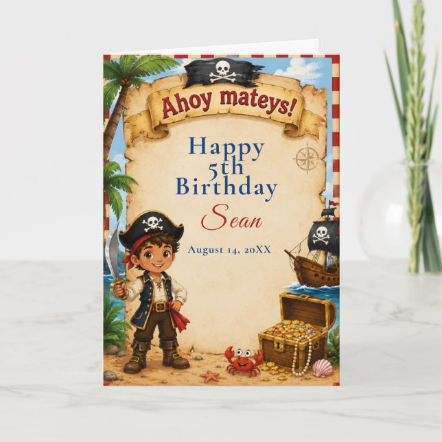 Pirate Birthday Party Card (Front)